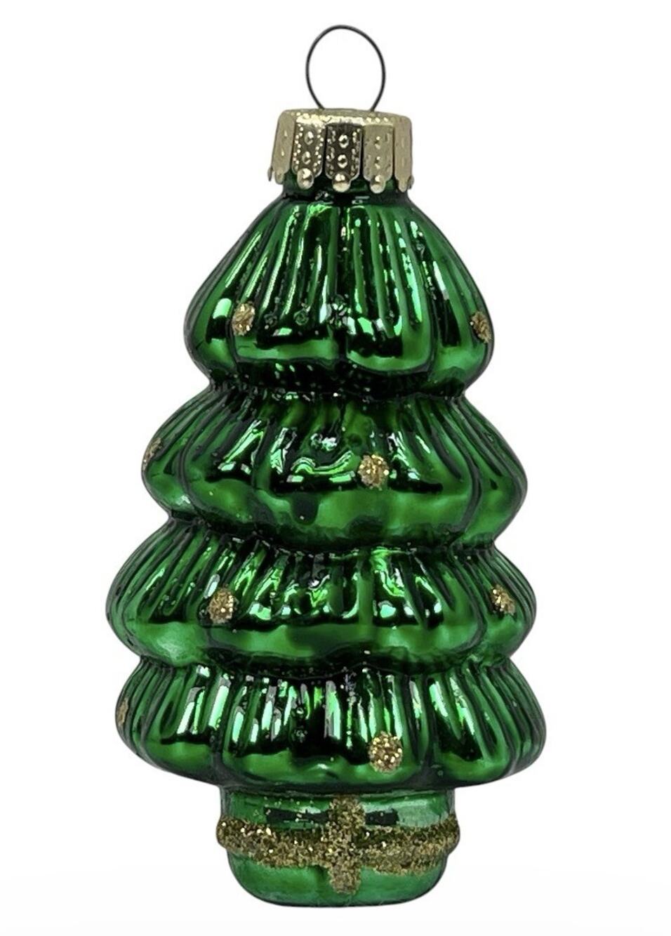 Vintage 2005 Target Holiday Mercury Glass Christmas Tree Ornament Green & Gold